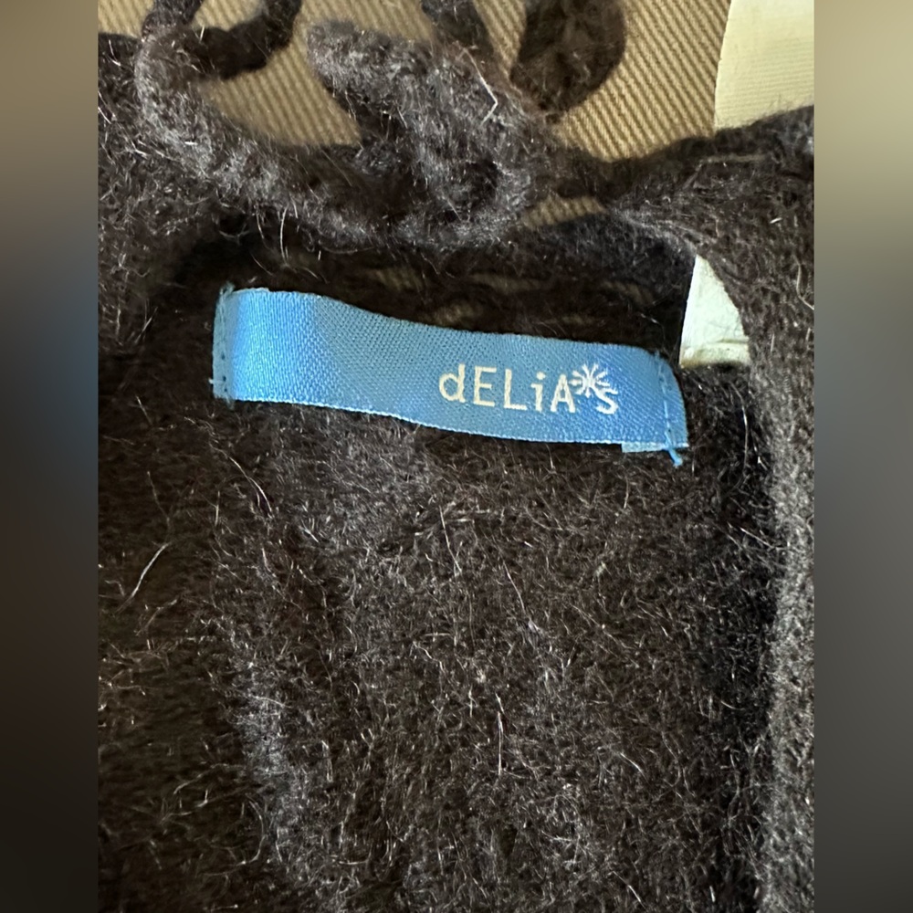 dELiA*s Black Angora lambs wool soft Women's Sweater vintage! - Picture 2 of 9
